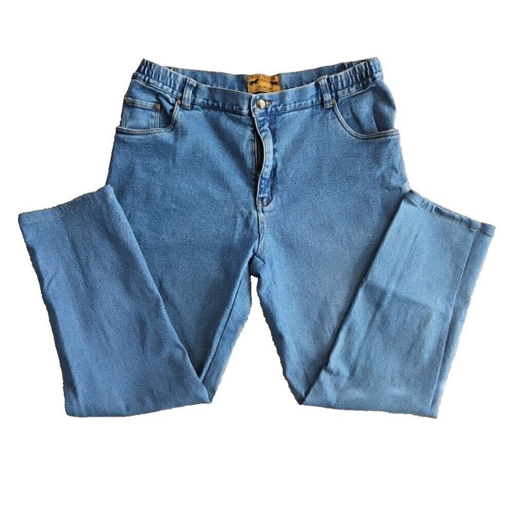 Ross Thompson Jeans Men's Size 40WX30L Light Wash Denim Pants Straight Cut - Picture 2 of 15